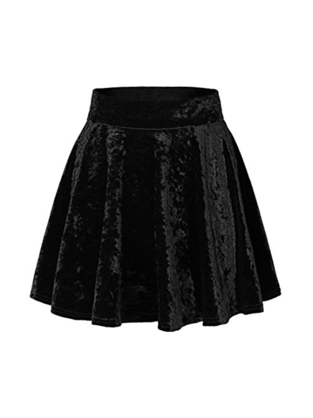 Vintage Velvet Stretchy Mini Flared Skater Skirt for Women